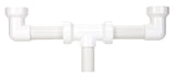 Insta-Plumb 130-16QLK Waste Tube, Center Outlet, Plastic, White