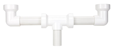 Insta-Plumb 130-16QLK Waste Tube, Center Outlet, Plastic, White