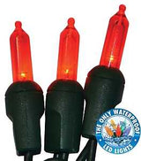 Holiday Bright Lights LEDBX-T550-RD6 Light Set, 50-Lamp, LED Lamp, Red Lamp, 50,000 hr Average Life, 26 ft L