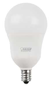 Feit Electric BPA1540C/927CA/2 LED Bulb, General Purpose, A15 Lamp, 40 W Equivalent, E12 Lamp Base, Dimmable, Frosted