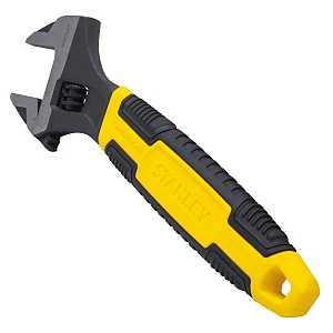 STANLEY 90-948 Adjustable Wrench, 8 in OAL, 1-1/4 in Jaw, Steel