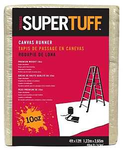 Trimaco SUPERTUFF 51127 Drop Cloth, 12 ft L, 4 ft W, Canvas