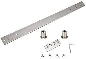 National Hardware N187-062 Track Extension Kit, 24 in L Track, Steel, Satin Nickel, For: N186-966 National Hardware Kit