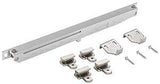 National Hardware N187-082 Sliding Door Hardware Kit, 13-3/8 in L Track, Plastic, Satin Nickel