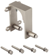 National Hardware N187-102 Bypass Bracket, Sliding Door, Steel, Satin Nickel, Pack of 2