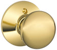 Schlage F170VPLY613 Dummy Knob, Knob Handle, Round Design, Bright Brass, Metal