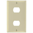 Legrand K2I Wallplate, 4-1/2 in L, 2-3/4 in W, 1 -Gang, Thermoset, Ivory