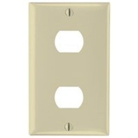 Legrand K2I Wallplate, 4-1/2 in L, 2-3/4 in W, 1 -Gang, Thermoset, Ivory