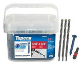 Tapcon 28555 Concrete Screw Anchor, 3/16 in Dia, 1-3/4 in L, Steel, Climaseal, 225/PK