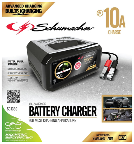 Schumacher SC1339 Battery Charger, 12 V Output, AGM Battery