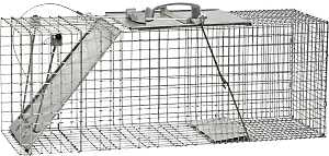 Havahart Easy Set 1085 Animal Trap, 32 in L, 10 in W, 12 in H, Spring-Loaded Door