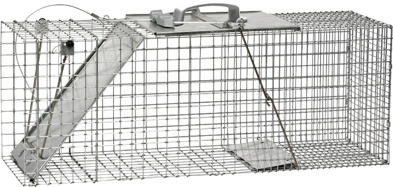 Havahart Easy Set 1085 Animal Trap, 32 in L, 10 in W, 12 in H, Spring-Loaded Door