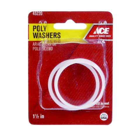 Ace 1-1/2 in. D Plastic Poly Washer 2 pk, Pack of 5