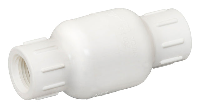 B & K ProLine Series 101-103 Check Valve, 1/2 in, IPS, 200 psi Pressure, PVC Body