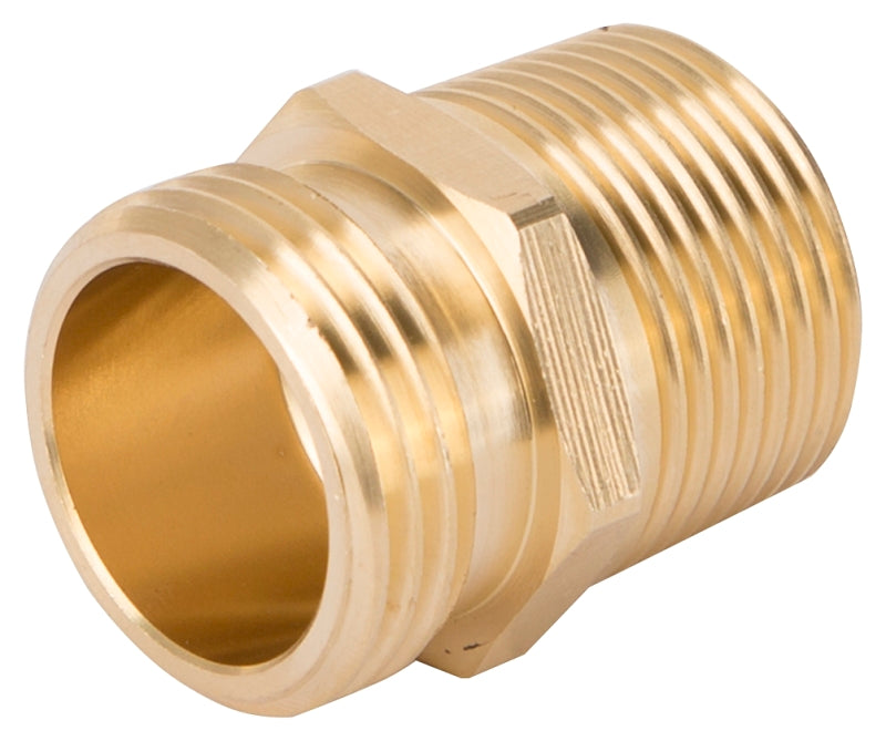 Landscapers Select GHADTRS-1 Hose Connector, 3/4 x 3/4 x 1/2 in, NH x MNPT x FNPT, Brass, Brass