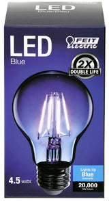 Feit Electric A19/TB/LED LED Bulb, General Purpose, A19 Lamp, E26 Lamp Base, Dimmable, Clear, Blue Light