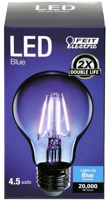 Feit Electric A19/TB/LED LED Bulb, General Purpose, A19 Lamp, E26 Lamp Base, Dimmable, Clear, Blue Light