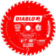 Diablo D0641A Circular Saw Blade, 6-1/2 in Dia, 5/8 in Arbor, 40-Teeth, Applicable Materials: Hardwood, Plywood