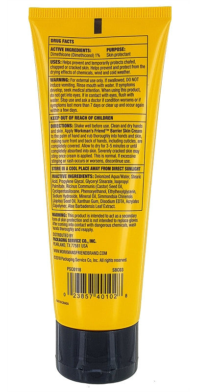 Workman's Friend WF.BSC.D.03 Skin Barrier Cream and Moisturizer, 3.38 oz Tube