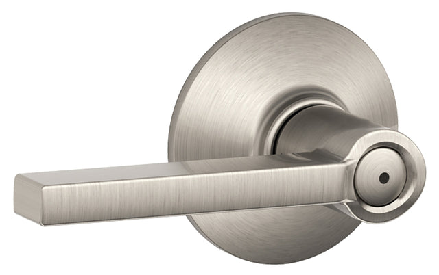Schlage F Series F40VLAT619 Privacy Lever, Mechanical Lock, Satin Nickel, 2.25 in L x 5.39 in W x 2.75 in H Dimensions