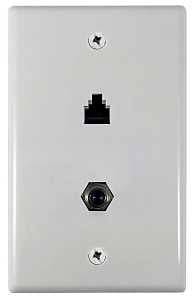 Amerelle VW6ERG6W Wallplate, White, Flush Mounting, Pack of 4