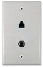 Amerelle VW6ERG6W Wallplate, White, Flush Mounting, Pack of 4