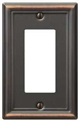 AmerTac 149RDB Switch Wallplate, 1 -Gang, Steel, Aged Bronze, Pack of 4