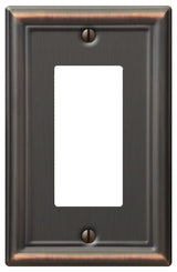 AmerTac 149RDB Switch Wallplate, 1 -Gang, Steel, Aged Bronze, Pack of 4