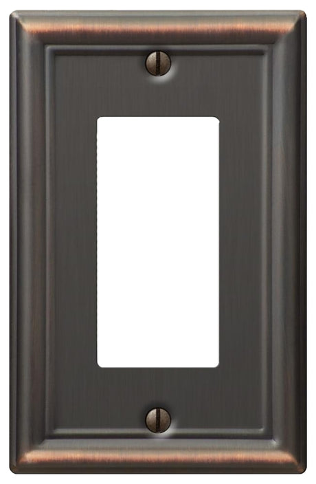 AmerTac 149RDB Switch Wallplate, 1 -Gang, Steel, Aged Bronze, Pack of 4