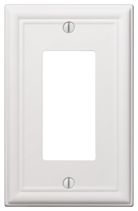 Amerelle 149RW Wallplate, 4-7/8 in L, 3-1/8 in W, 1 -Gang, Steel, White, Pack of 4