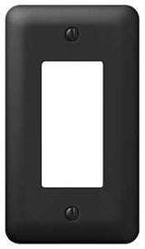 Amerelle Devon 935RBK Wallplate, 5 in L, 2-13/16 in W, 1 -Gang, Steel, Black, Pack of 6