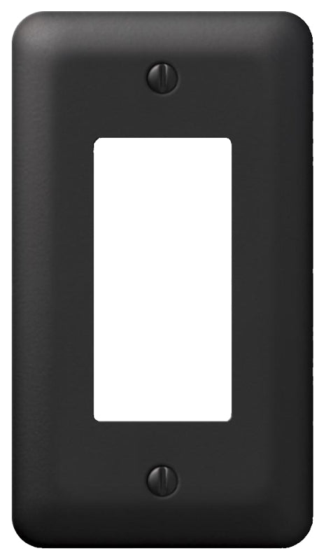 Amerelle Devon 935RBK Wallplate, 5 in L, 2-13/16 in W, 1 -Gang, Steel, Black, Pack of 6