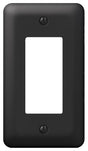 Amerelle Devon 935RBK Wallplate, 5 in L, 2-13/16 in W, 1 -Gang, Steel, Black, Pack of 6