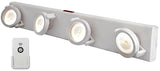 Westek LPL704 Under Cabinet Track Light, 40.85 W, 4-Lamp, LED Lamp, 75 Lumens Lumens, 3000 K Color Temp, Gray Fixture