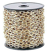 Baron 7170 Twist Link Chain, #70, 82 ft L, Brass