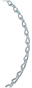 Baron 7227 Single Jack Chain, #16, 250 ft L, Zinc, Galvanized, 10 lb Working Load