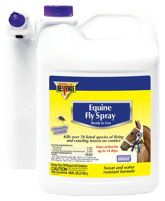 Bonide 46183 Equine Fly Spray, Liquid, Light Yellow/White, 1 gal