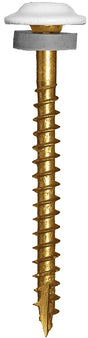 GRK Fasteners 40090 Screw, 1-1/2 in L, W-Cut Thread, Washer Head, Recessed Star Drive, Zip-Tip Point, Steel, 3000 BX