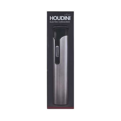 Houdini Black Stainless Steel Electric Corkscrew