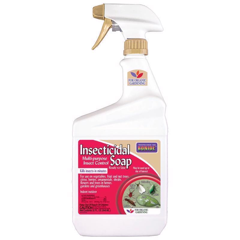 Bonide 652 Insecticidal Soap, Liquid, Spray Application, 1 qt Bottle