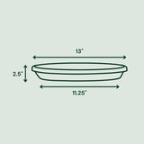 Bloem Terra 2.5 in. H X 13 in. W X 13 in. D X 13 in. D Plastic Traditional Plant Saucer Terra Cotta