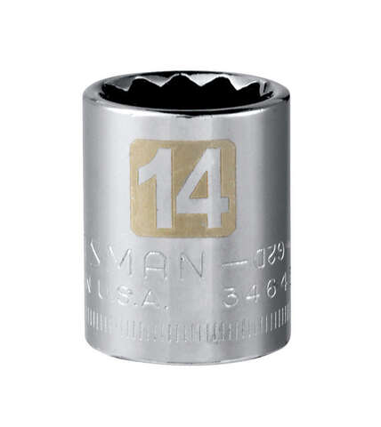 Craftsman 14 mm X 3/8 in. drive Metric 12 Point Standard Socket 1 pc