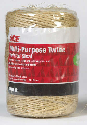 Ace 400 ft. L Brown Twisted Sisal Twine, Pack of 6