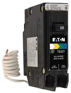 Cutler-Hammer BRN120DF Circuit Breaker, BR, 20 A, 1 -Pole, 120 V, Plug Mounting