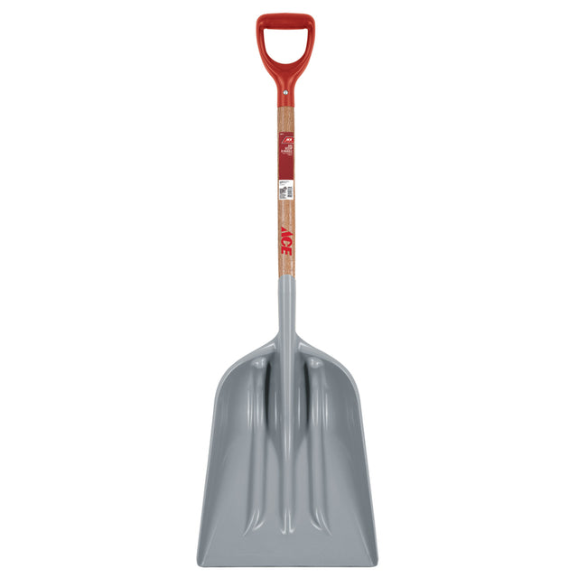Ace 46.5 in. Plastic Scoop General Purpose Shovel Wood Handle