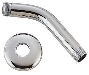 Boston Harbor A558215CP-OBF1 Shower Arm with Flange, 1/2-14 Connection, Threaded, 2.25 in L, Stainless Steel