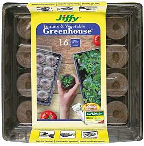 Jiffy J616ST-11 Seed Starter Kit, 16-Piece