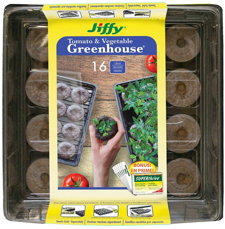 Jiffy J616ST-11 Seed Starter Kit, 16-Piece