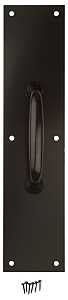 National Hardware N270-402 Pull Plate, 3-1/2 in W, 15 in H, Aluminum, Oil-Rubbed Bronze, Pack of 2