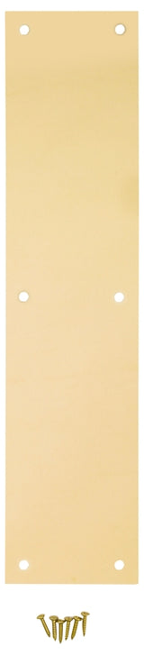 National Hardware N270-500 Push Plate, Brass, Steel, 15 in L, 3-1/2 in W, Pack of 2